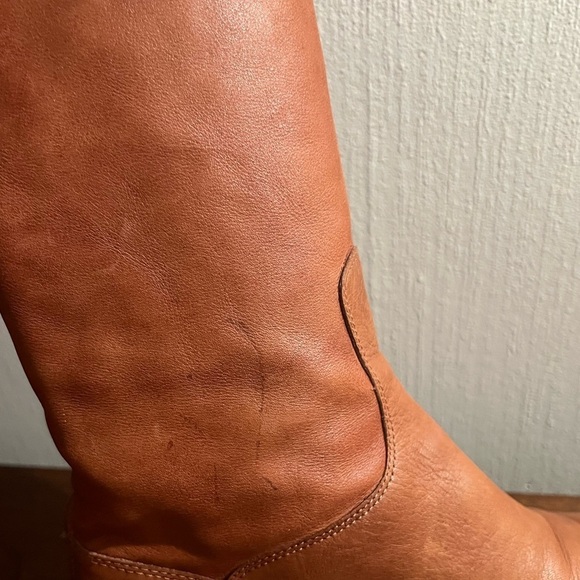 SAM EDELMAN  Penny Whiskey Brown Leather Zip Riding Boots Womens Size 9M - Picture 7 of 15